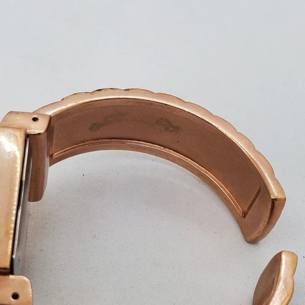 28MM Women's Rose Gold‎ Fashion Casual Cuff Bangle Watch 5.5